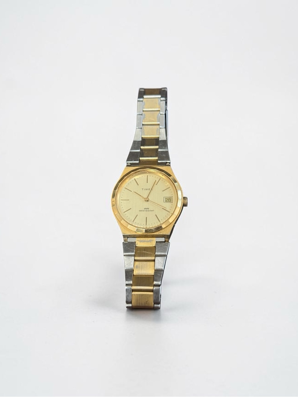 Vintage Timex Mechanical Date Watch, integrated bracelet, Running - Picture 2 of 7